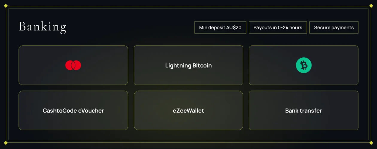 Browse payment options